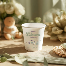 Little Fisherman Clothesline Fishing Baby Shower 紙コップ