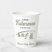 Little Fisherman Clothesline Fishing Baby Shower 紙コップ (正面)