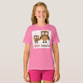 Little Fishes – 女モダン子用Owl Tシャツ (正面フル)