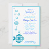 Little Fishy海5x7ベビーシャワー招待状 招待状 (正面)