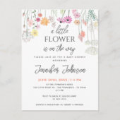 Little Flower Baby Shower Invitation Postcard インビテーションポストカード (正面)