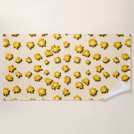 Little flowers ビーチタオル