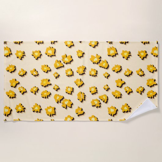 Little flowers ビーチタオル (正面)