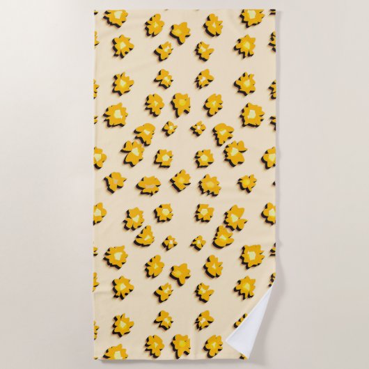 Little flowers ビーチタオル (正面)