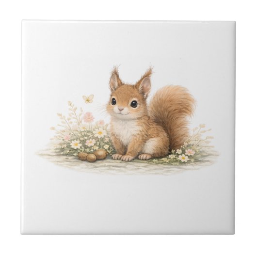Little Forest Friend Squirrel  タイル (正面)