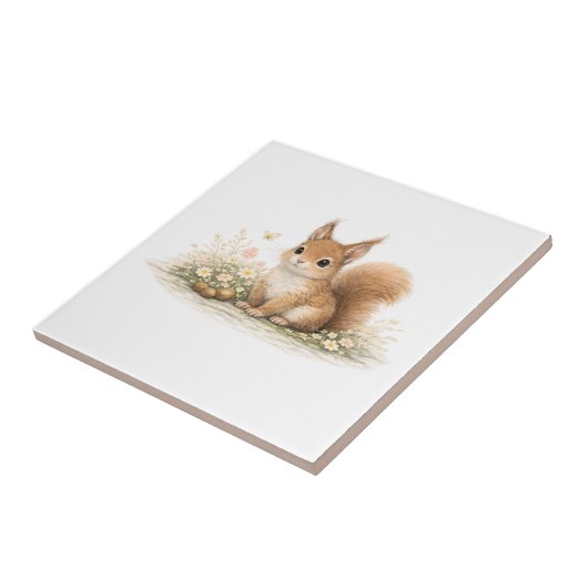 Little Forest Friend Squirrel  タイル (側面)