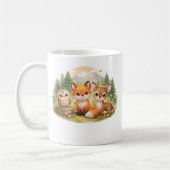 Little Forest Friends: A Cozy Fox, Owl & Deer Adve コーヒーマグカップ (左)