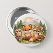 Little Forest Friends: A Cozy Fox, Owl & Deer Adve 缶バッジ (正面&裏面)