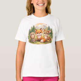 Little Forest Friends: A Cozy Fox, Owl & Deer Adve Tシャツ