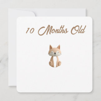 Little Forest Friends Baby Milestone Card –10 Mont シーズンカード