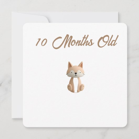 Little Forest Friends Baby Milestone Card –10 Mont シーズンカード (正面)