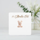Little Forest Friends Baby Milestone Card –11 Mont シーズンカード (スタンド正面)