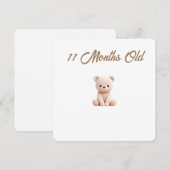 Little Forest Friends Baby Milestone Card –11 Mont シーズンカード (正面/裏面)