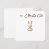 Little Forest Friends Baby Milestone Card –12 Mont シーズンカード (正面/裏面)