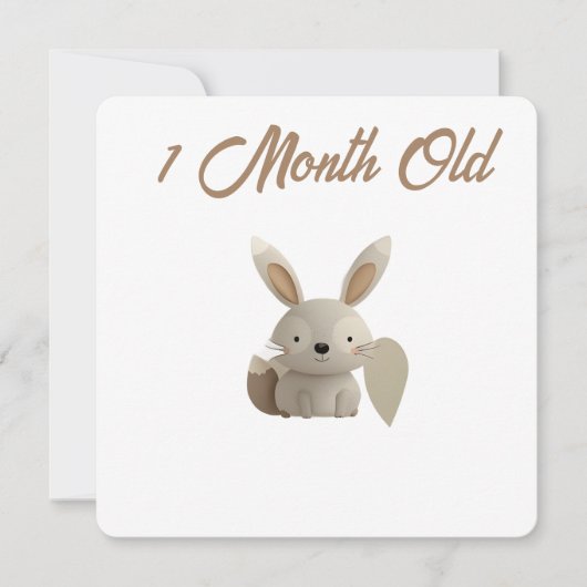 Little Forest Friends Baby Milestone Card – 1 Mont シーズンカード (正面)