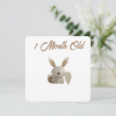 Little Forest Friends Baby Milestone Card – 1 Mont シーズンカード (スタンド正面)