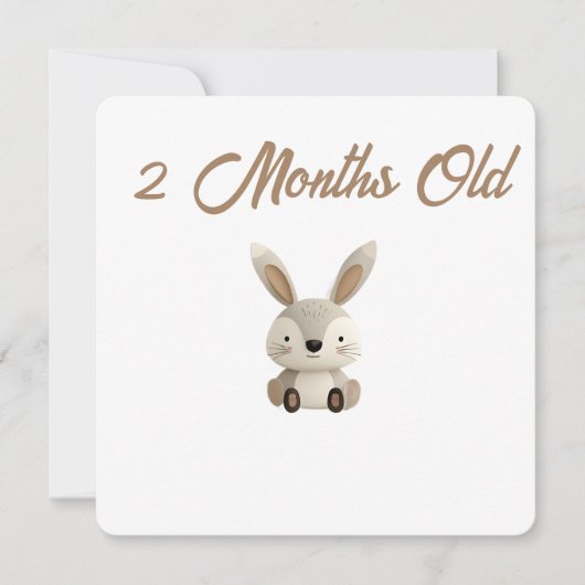 Little Forest Friends Baby Milestone Card –2 Month シーズンカード (正面)
