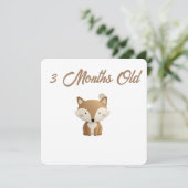Little Forest Friends Baby Milestone Card –3 Month シーズンカード (スタンド正面)