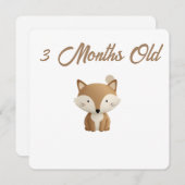 Little Forest Friends Baby Milestone Card –3 Month シーズンカード (正面/裏面)