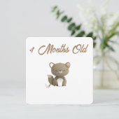 Little Forest Friends Baby Milestone Card –4 Month シーズンカード (スタンド正面)