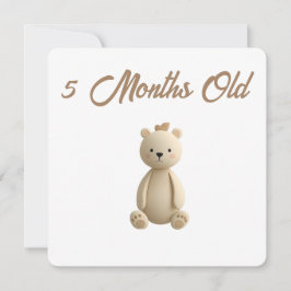 Little Forest Friends Baby Milestone Card –5 Month シーズンカード