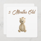 Little Forest Friends Baby Milestone Card –5 Month シーズンカード (正面/裏面)