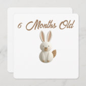 Little Forest Friends Baby Milestone Card – 6 Mont シーズンカード (正面/裏面)