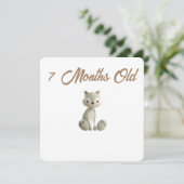 Little Forest Friends Baby Milestone Card – 7 Mont シーズンカード (スタンド正面)