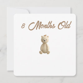 Little Forest Friends Baby Milestone Card – 8 Mont シーズンカード