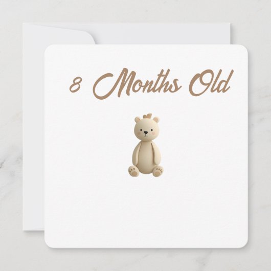 Little Forest Friends Baby Milestone Card – 8 Mont シーズンカード (正面)