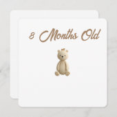 Little Forest Friends Baby Milestone Card – 8 Mont シーズンカード (正面/裏面)