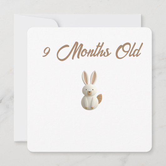 Little Forest Friends Baby Milestone Card – 9 Mont シーズンカード (正面)