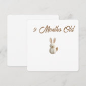 Little Forest Friends Baby Milestone Card – 9 Mont シーズンカード (正面/裏面)