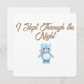 Little Forest Friends Baby Milestone Card –I Slept シーズンカード (正面/裏面)