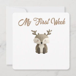 Little Forest Friends Baby Milestone Card – My Fir シーズンカード