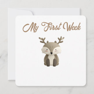 Little Forest Friends Baby Milestone Card – My Fir シーズンカード