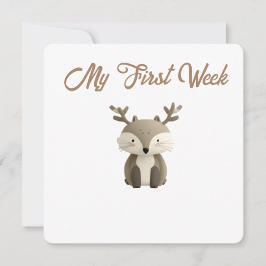 Little Forest Friends Baby Milestone Card – My Fir シーズンカード (正面)