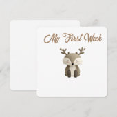 Little Forest Friends Baby Milestone Card – My Fir シーズンカード (正面/裏面)