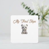 Little Forest Friends Baby Milestone Card –My Firs シーズンカード (スタンド正面)