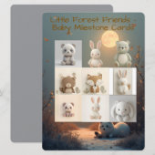 Little Forest Friends Baby Milestone Cards – Compl シーズンカード (正面/裏面)