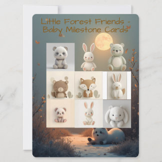 Little Forest Friends Baby Milestone Cards – Compl シーズンカード
