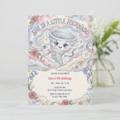 Little Fournado Cute Tornado Girl Birthday Party 招待状 (スタンド正面)