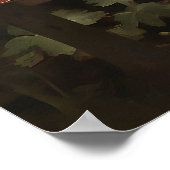 Little Fox In Forest Wall Print, Botanical Dark ポスター (角)