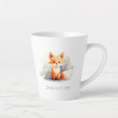 Little fox in winter カフェラテマグ (右)