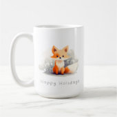 Little fox in winter コーヒーマグカップ (左)