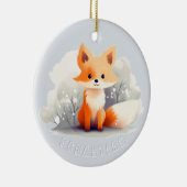 Little fox in winter セラミックオーナメント (右)