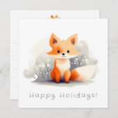 Little fox in winter 招待状 (正面/裏面)