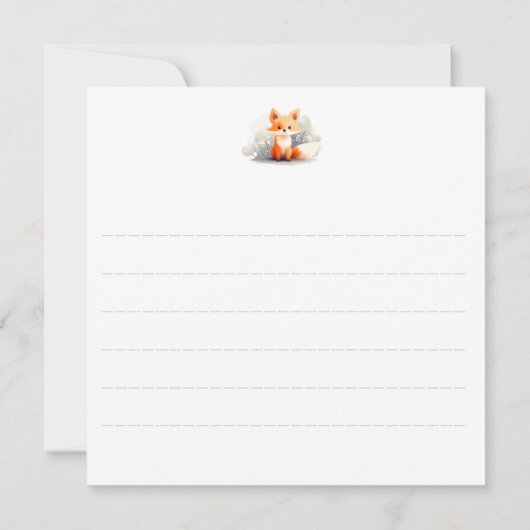 Little fox in winter 招待状 (裏面)