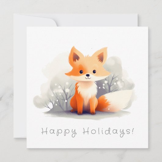 Little fox in winter 招待状 (正面)