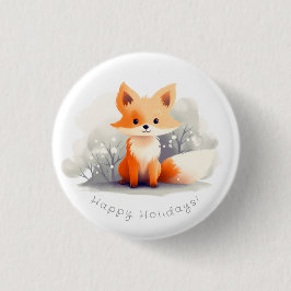 Little fox in winter 缶バッジ